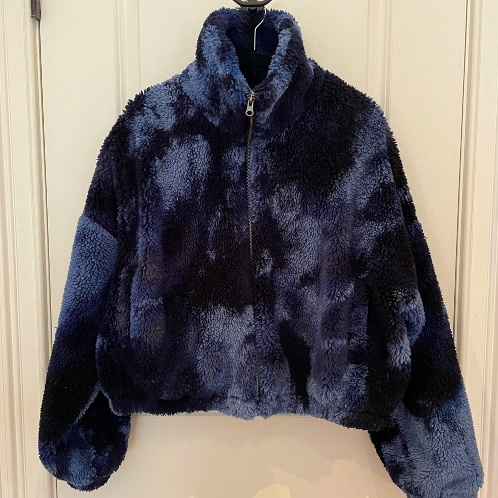 Urban Outfitters Olivia Tie Dyed Sherpa Jacket